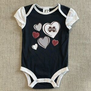 Mississippi State short sleeve onesie, size 12 months